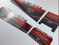 Mercury 25HP Two Stroke 1996-1998 JET Outboard Decal Kit